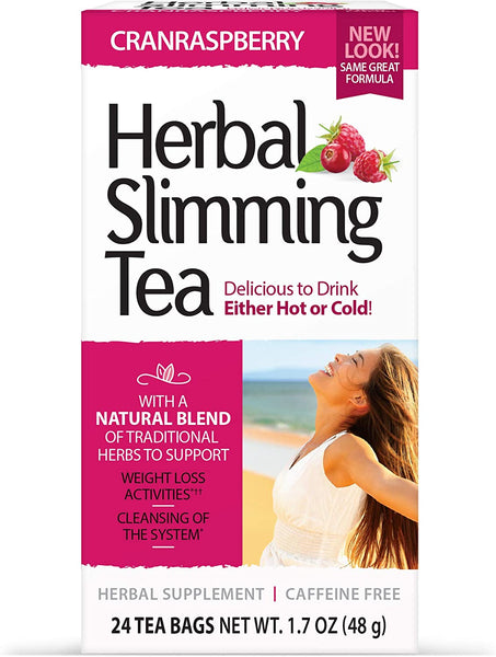 21st Century Slimming Tea, Cran Raspberry 24 Count