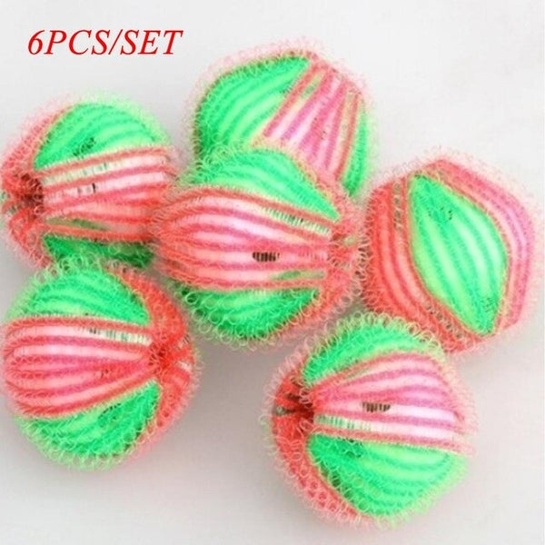6pcs / 1pcs Large Eco Magic Laundry Balls No Detergent Washing Machine Clean & Soften Clothes Wash Ball Washes Color By Random